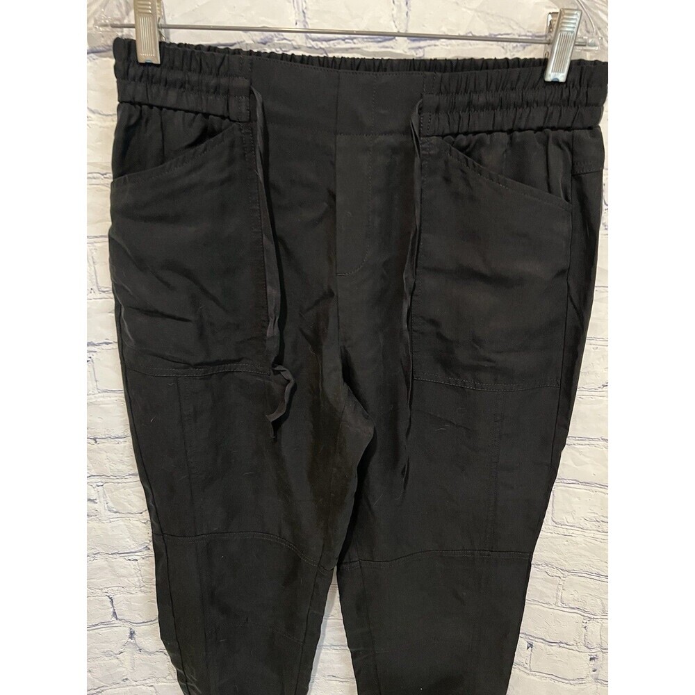 Banana Republic womens pants joggers black With Pockets Tie Elastic Waist Small - Picture 2 of 6